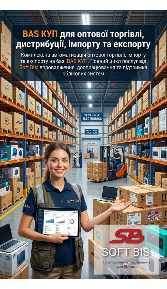 BAS КУП для оптової торгівлі, дистрибуції, імпорту та експорту