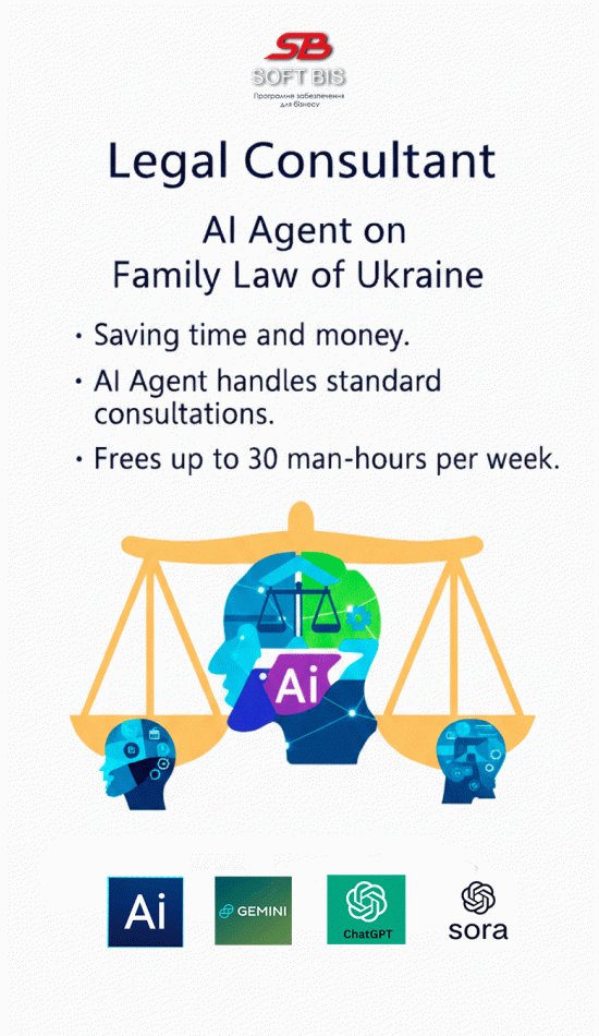 Для Юр. компаний Юридический консультант AI Agent по семейному праву Украины стоимость