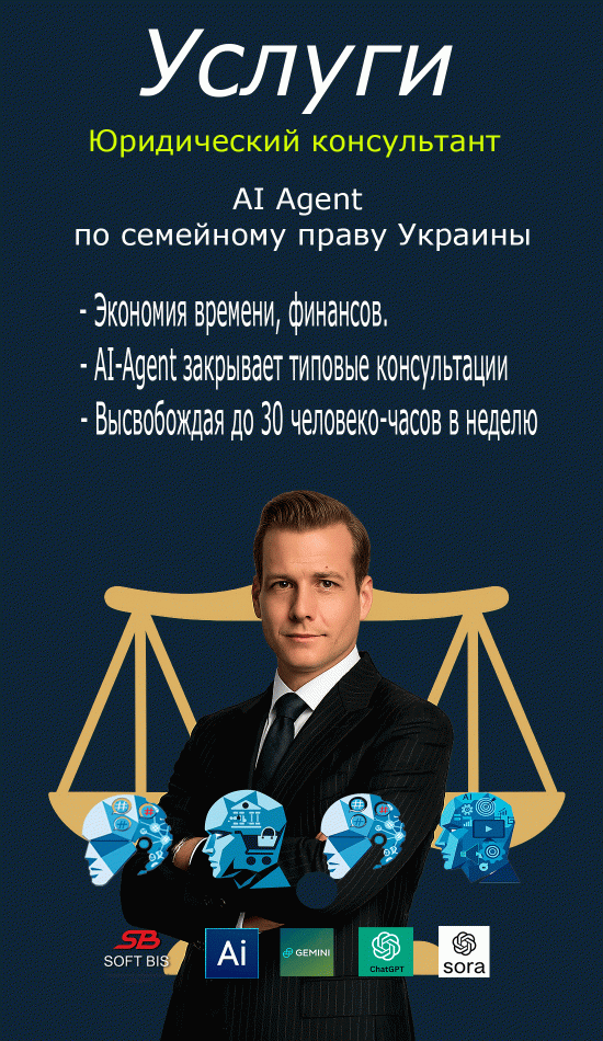 Для Юр. компаний Юридический консультант AI Agent по семейному праву Украины стоимость