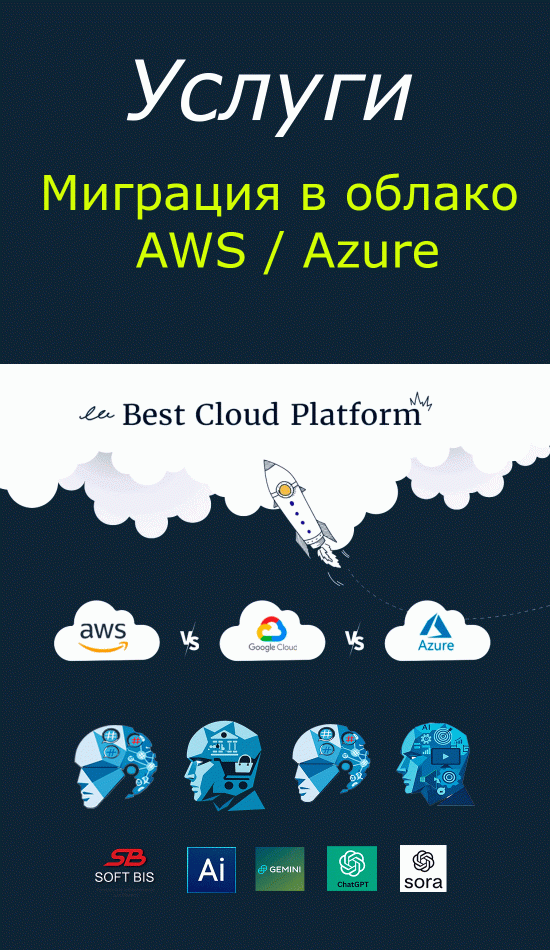 Послуга міграція у хмару AWS / Azure вартість Послуга міграція у хмару AWS / Azure вартість