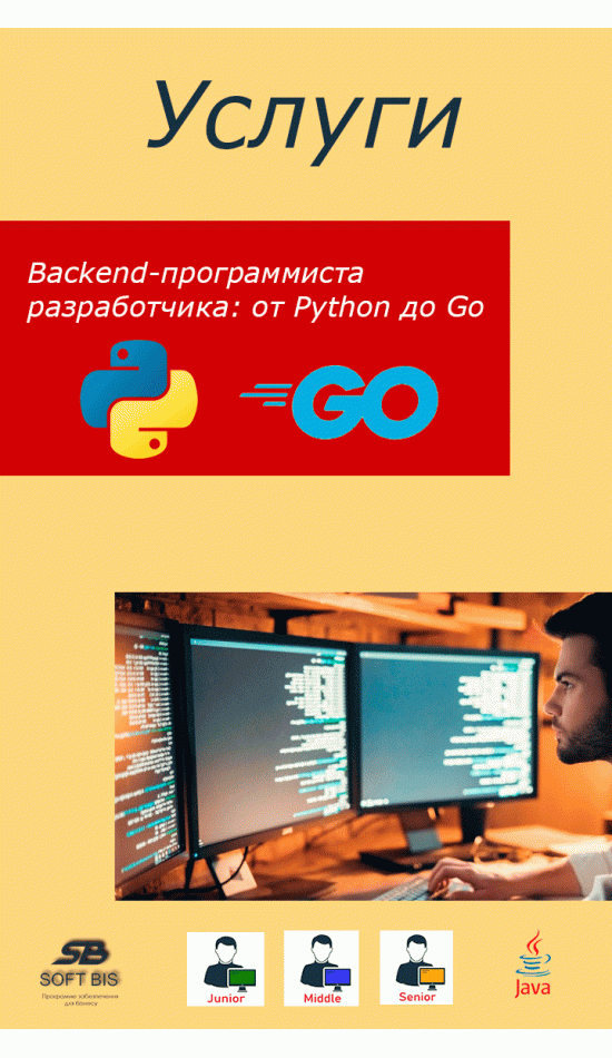 Backend developer programmer services: from Python to Go price Backend developer programmer services: from Python to Go price