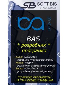 Послуги програміста Автоматизація бізнесу BAS ціна
