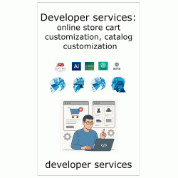 Developer services: online store cart customization, catalog customization